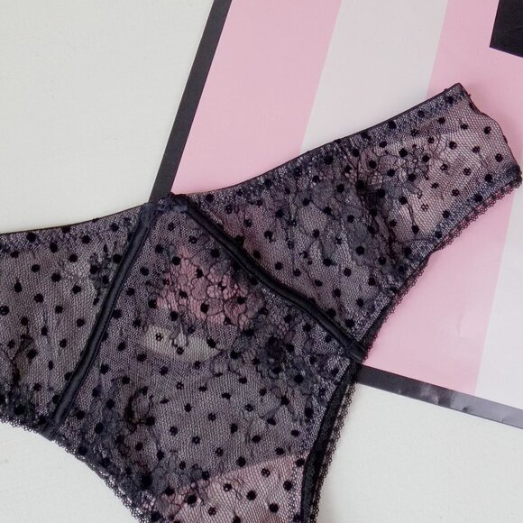 nwt victorias secret dream angels tanga sexy mesh lace luxe embroidered - Picture 1 of 5